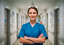 smiling-nurse-hospital-hallway 2